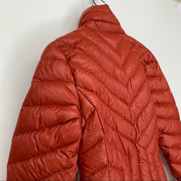 Kenneth Cole Reaction Russet Orange Down Filled Jacket Puffer Coat Fall Winter - Picture 9 of 16